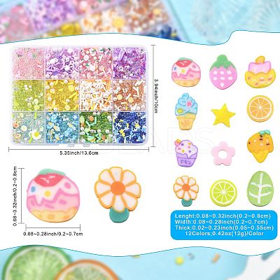 144G 12 Colors Handmade Polymer Clay Cabochons and Plastic Beads for DIY Jewelry Making Findings CLAY-FS0001-47-1