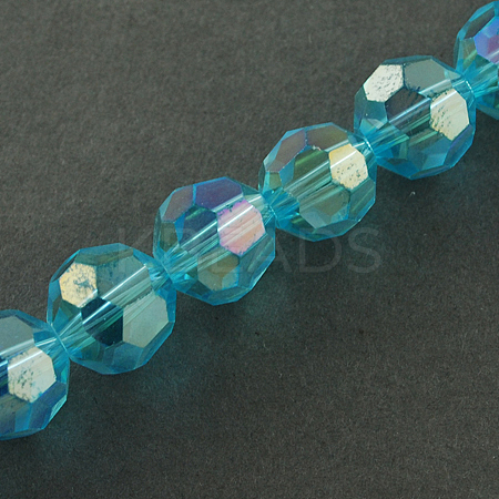 Electroplate Glass Beads Strands EGLA-R016-2mm-8-1