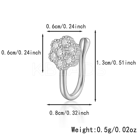 Fashionable S925 Silver Nose Clip with Star IM7825-10-1