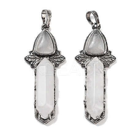 Natural Quartz Crystal Sword Big Pendants G-Q163-08AS-01-1