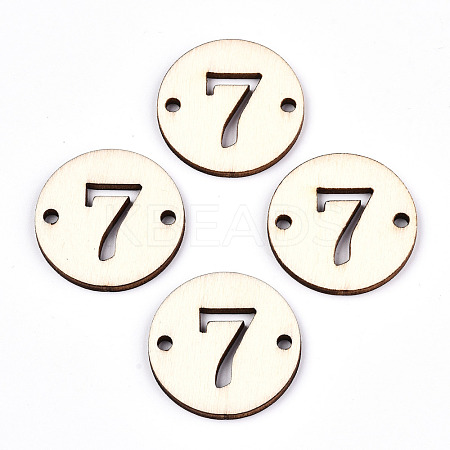 Unfinished Natural Poplar Wood Links Connectors WOOD-S045-138B-7-1