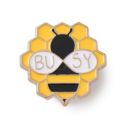Busy Bees with Honeycomb Enamel Pins LS-JEWB-B029-02B-1