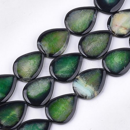 Natural Crackle Agate Beads Strands X-G-T121-02D-1