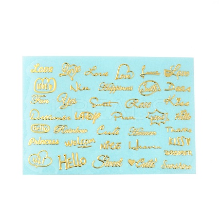 Brass Self-Adhesive Picture Stickers DIY-C059-01C-1