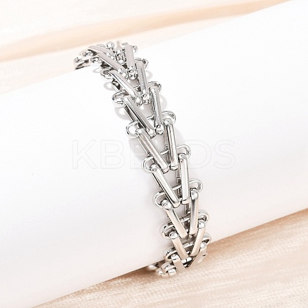 304 Stainless Steel Link Chain Bracelets for Women LS-BJEW-C113-01P-1