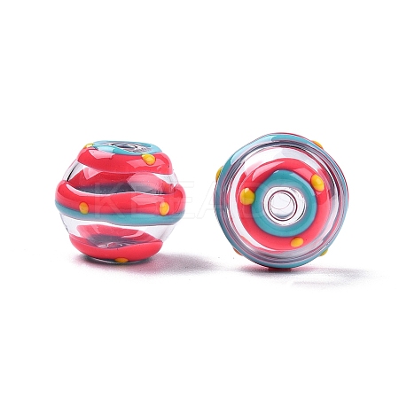 Transparent Glass Enamel Beads LS-GLAA-G084-01D-1