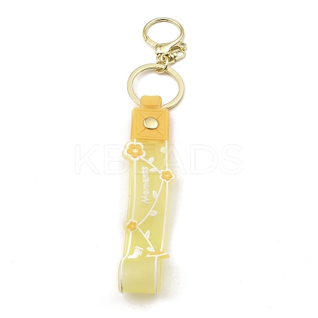 Flower PVC Rope Keychains KEYC-B015-01LG-05-1