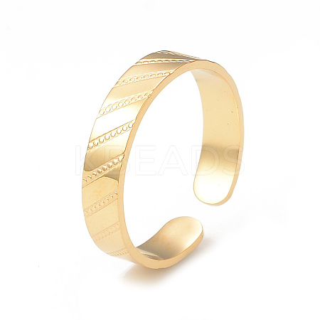 Ion Plating(IP) 304 Stainless Steel Rhombus Open Cuff Ring for Women RJEW-I096-26G-1