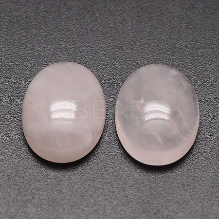 Oval Natural Rose Quartz Cabochons G-K020-25x18mm-07-1