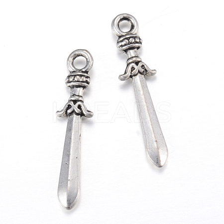 Tibetan Style Alloy Pendants TIBEP-Q062-15AS-RS-1