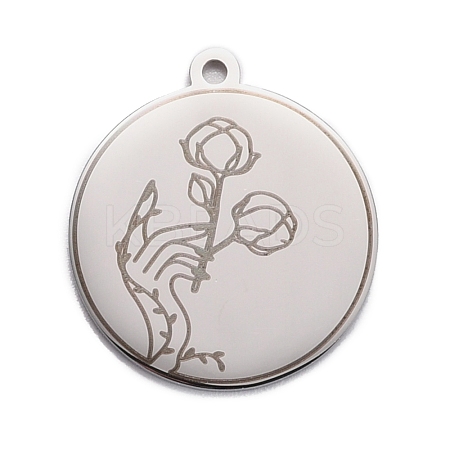Non-Tarnish 304 Stainless Steel Pendants STAS-C032-04P-1