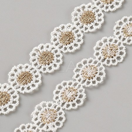 Metallic Yarn Flower Lace Ribbon OCOR-WH20005-83A-1