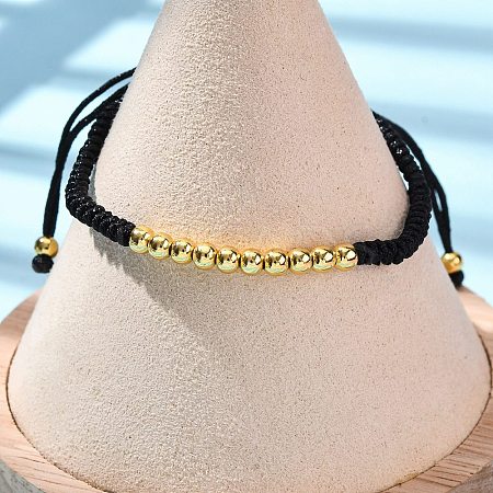 Polyester Cord Braided Bead Bracelets for Women BJEW-L698-04G-02-1