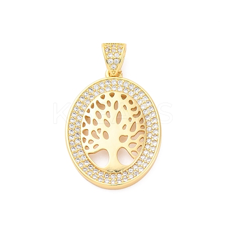 Brass Micro Pave Cubic Zirconia Pendants KK-D325-59G-01-1