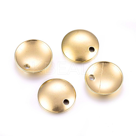 Ion Plating(IP) 304 Stainless Steel Dome Charms STAS-H472-02G-10mm-1