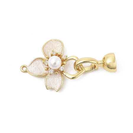 Brass Enamel Fold Over Clasps LS-KK-U059-05G-1