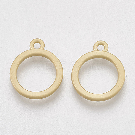Smooth Surface Alloy Open Back Bezel Charms X-PALLOY-S117-137-1