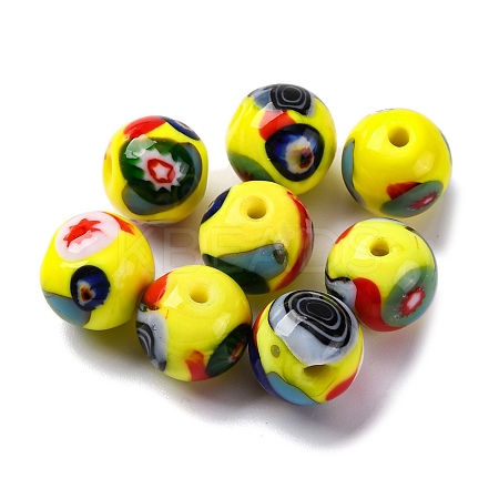 Handmade Millefiori Lampwork Beads LAMP-R003-02B-03-1