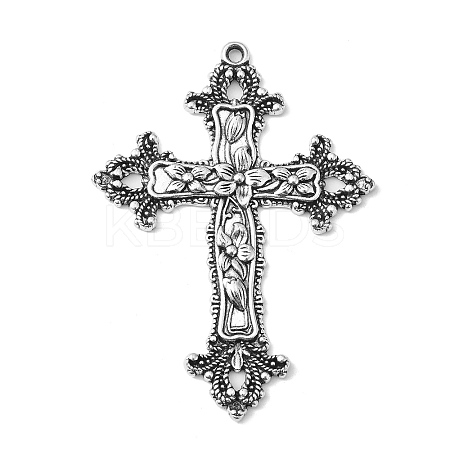 Tibetan Style Alloy Big Gothic Pendants TIBEP-A20541-AS-LF-1