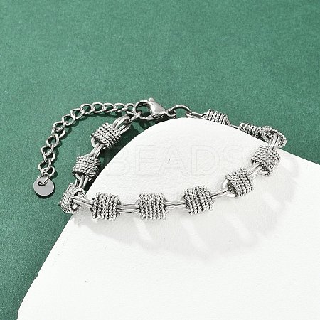 304 Stainless Steel Link Chain Bracelets for Women BJEW-Z143-07P-1