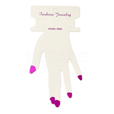 Hand Shaped Cardboard Paper Bracelet Display Cards CDIS-M005-06-1