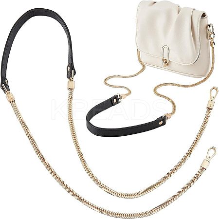 Iron Flat Snake Chain Bag Handles FIND-WH0111-109-1
