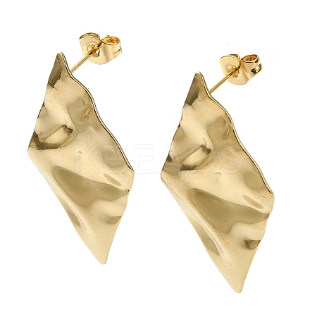 Ion Plating(IP) 201 Stainless Steel Stud Earrings EJEW-K270-14G-1