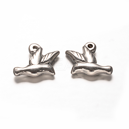 Peace Dove 304 Stainless Steel Charm Pendants STAS-D111-37-1