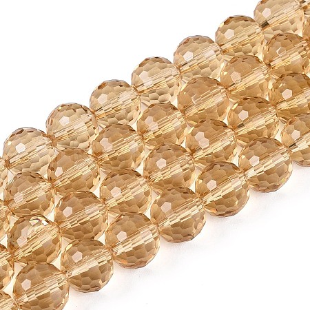 Transparent Glass Bead Strands GLAA-R095-10mm-32-1