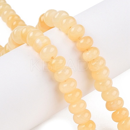 Natural Yellow Jade Beads Strands G-T138-74B-1