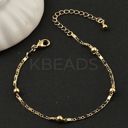 Rack Plating Brass Link Chain Bracelets for Women BJEW-G735-03G-1