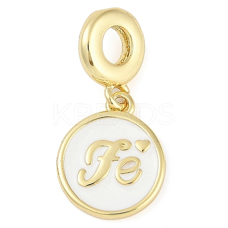 Rack Plating Brass Enamel European Dangle Charms KK-P287-50G-04-1