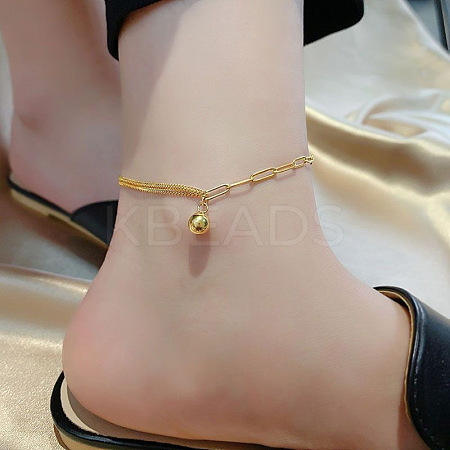 Stainless Steel Charm Anklets for Women WG18C2B-25-1
