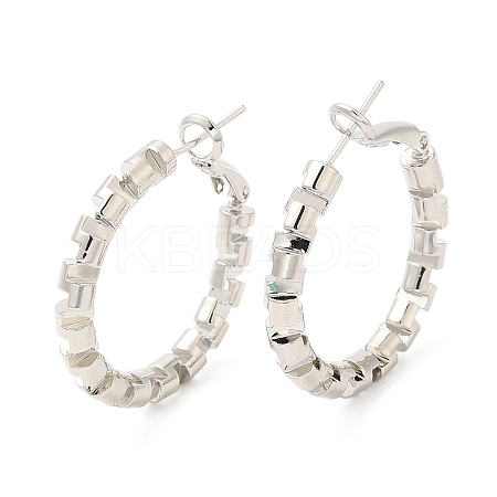 Punk Style Brass Hoop Earrings EJEW-A102-04P-1