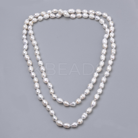 Natural Pearl Beaded Necklaces PEAR-S012-60-1