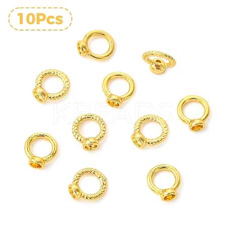 10Pcs Brass Ring Charm Connectors KK-YW0004-18G-1