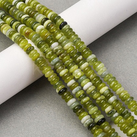Natural Xiuyan Jade Beads Strands G-L624-H05-6x2mm-1