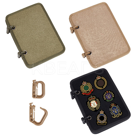 3 Sets 3 Colors Velvet Badge Armband Patch Display Board AJEW-NB0005-55-1
