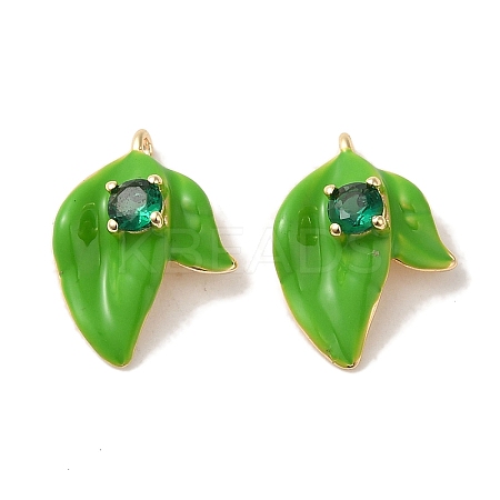 Brass Enamel Pendants KK-S368-06G-1