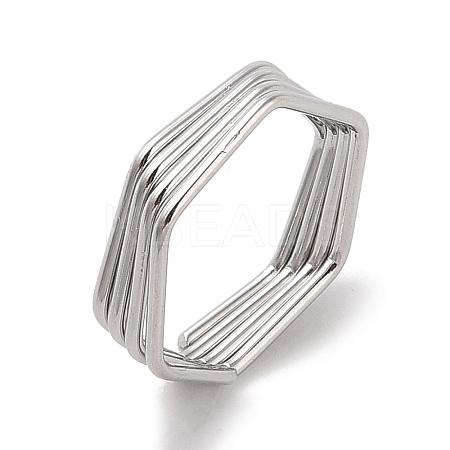 Non-Tarnish 304 Stainless Steel Finger Rings for Women RJEW-G315-02P-1