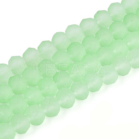 Baking Paint Frosted Glass Beads Strands X-FGLA-N003-6mm-04-1
