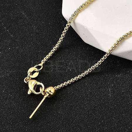 1.5MM Brass Box Chain Adjustable Slider Necklaces LS-NJEW-M108-07G-1