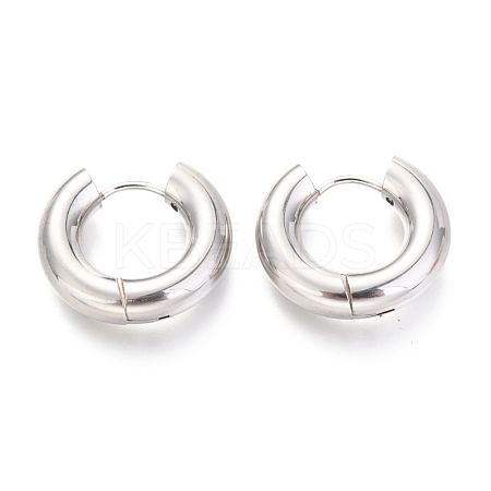 202 Stainless Steel Huggie Hoop Earrings EJEW-O087-08D-P-1