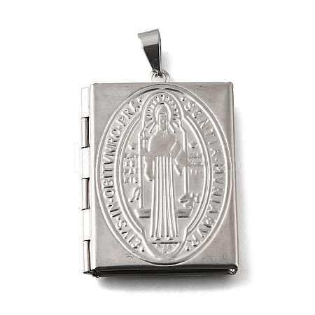 316 Stainless Steel Locket Pendants LS-STAS-C123-03B-P-1