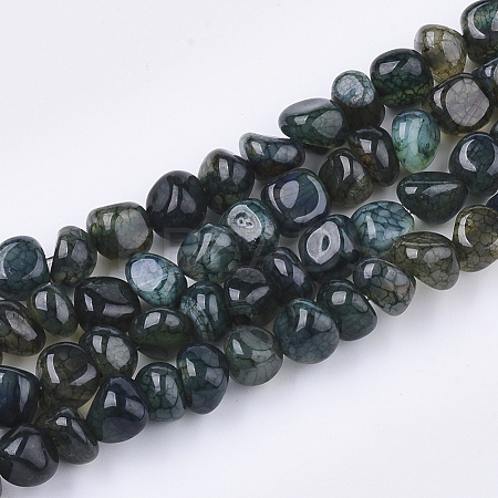Natural Dragon Veins Agate Beads Strands G-S349-28A-1