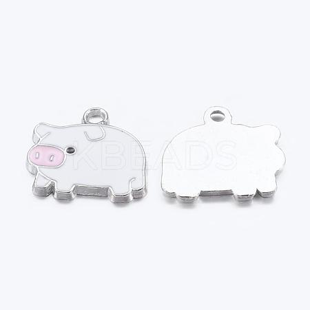 Zinc Alloy Enamel Pendants ENAM-22X18-2-1