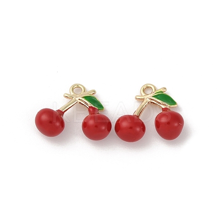 Brass Enamel Charms KK-F903-01A-G-1