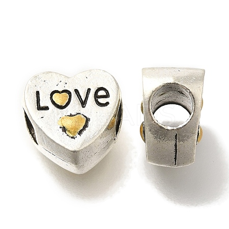 Rack Plating Alloy Enamel European Beads FIND-H005-21P-1