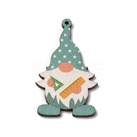 Printed Wood Pendants WOOD-B009-02B-1