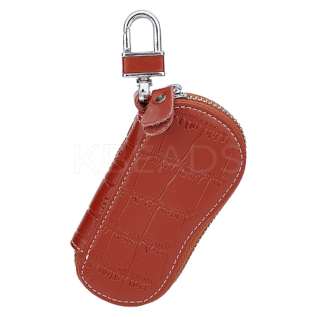 Cattle Hide Keychains AJEW-WH0258-238B-1